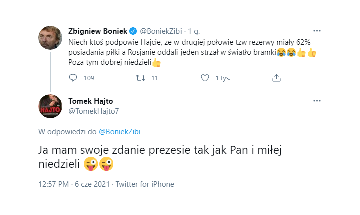 Hajto ODPOWIADA Bońkowi na Twitterze :D